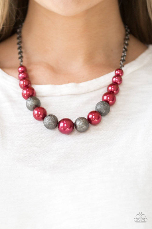 Color Me CEO Red Necklace - Paparazzi Accessories - GlaMarous Titi Jewels