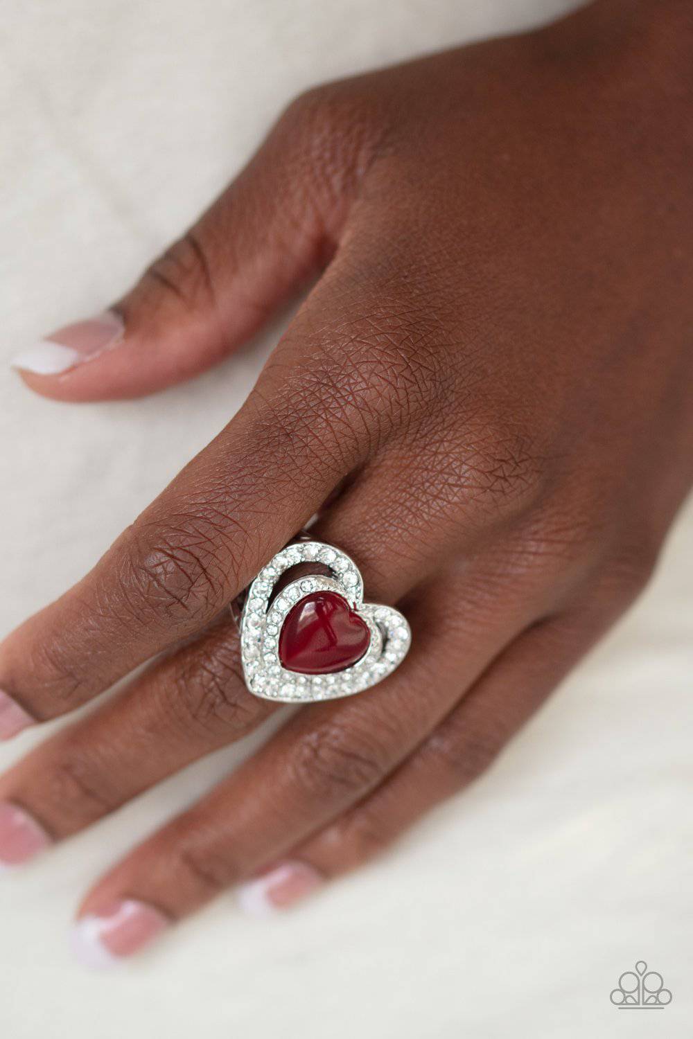 What The Heart Wants - Red Cat's Eye Ring - Paparazzi Accessories - GlaMarous Titi Jewels