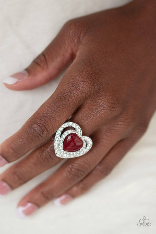 What The Heart Wants - Red Cat's Eye Ring - Paparazzi Accessories - GlaMarous Titi Jewels
