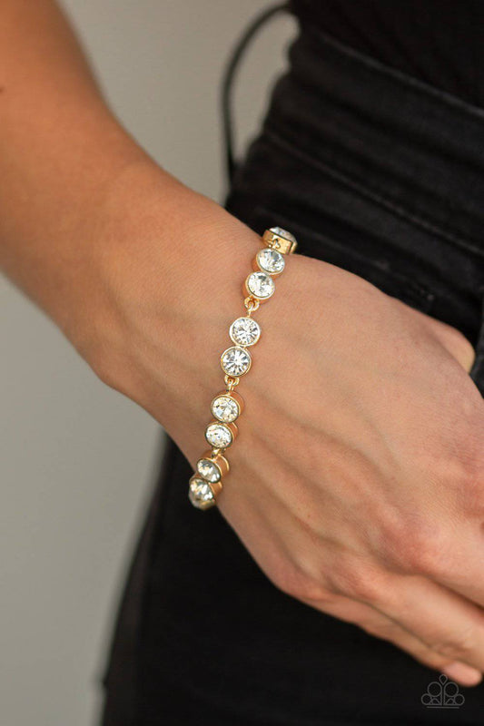 By All Means Gold Bracelet - Paparazzi Accessories - GlaMarous Titi Jewels