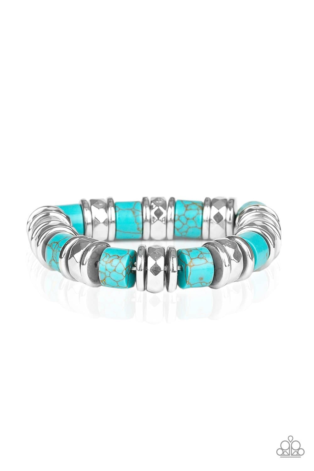 Sonoran Stonehenge - Turquoise Blue Bracelet - Paparazzi Accessories - GlaMarous Titi Jewels