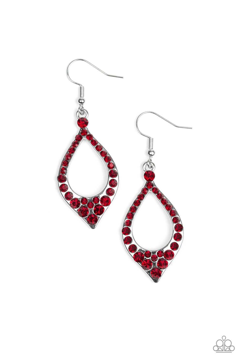 Finest First Lady - Red Earrings- Paparazzi Accessories - GlaMarous Titi Jewels