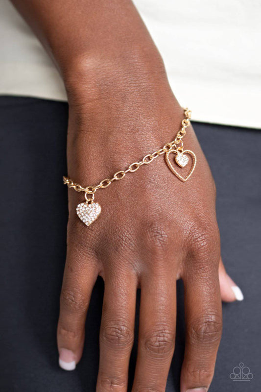Hearts and Harps - Gold Bracelet - Paparazzi Accessories - GlaMarous Titi Jewels