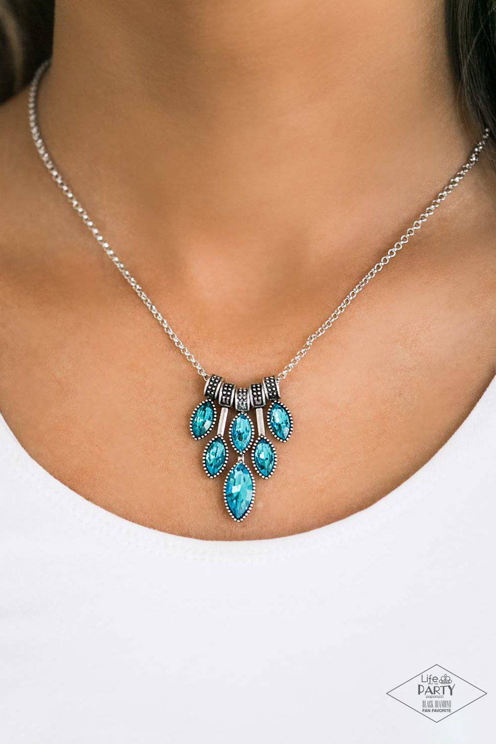 You Should See Me In A Crown Blue Necklace - Paparazzi Accessories - GlaMarous Titi Jewels