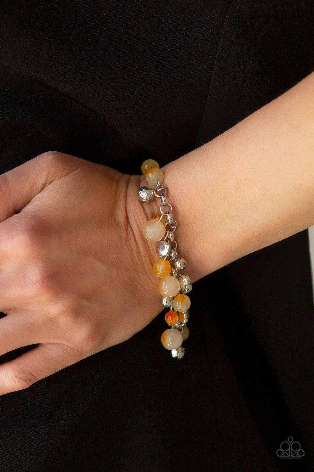 Glossy Glow Yellow Bracelet - Paparazzi Accessories - GlaMarous Titi Jewels