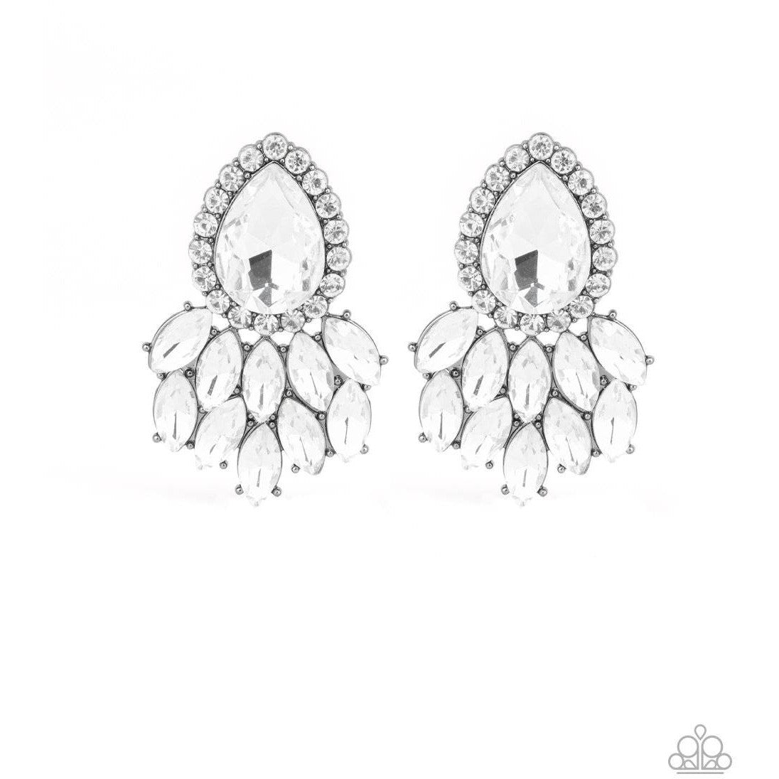 A Breath of Fresh HEIR - Black Rhinestone Earrings - Paparazzi Accessories - GlaMarous Titi Jewels
