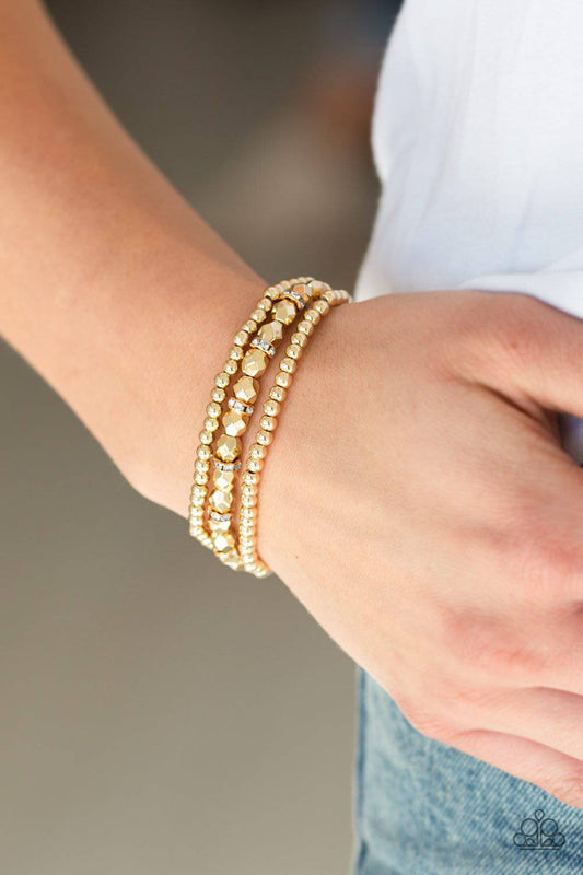 Let There BEAM Light Gold Bracelet - Paparazzi Accessories - GlaMarous Titi Jewels