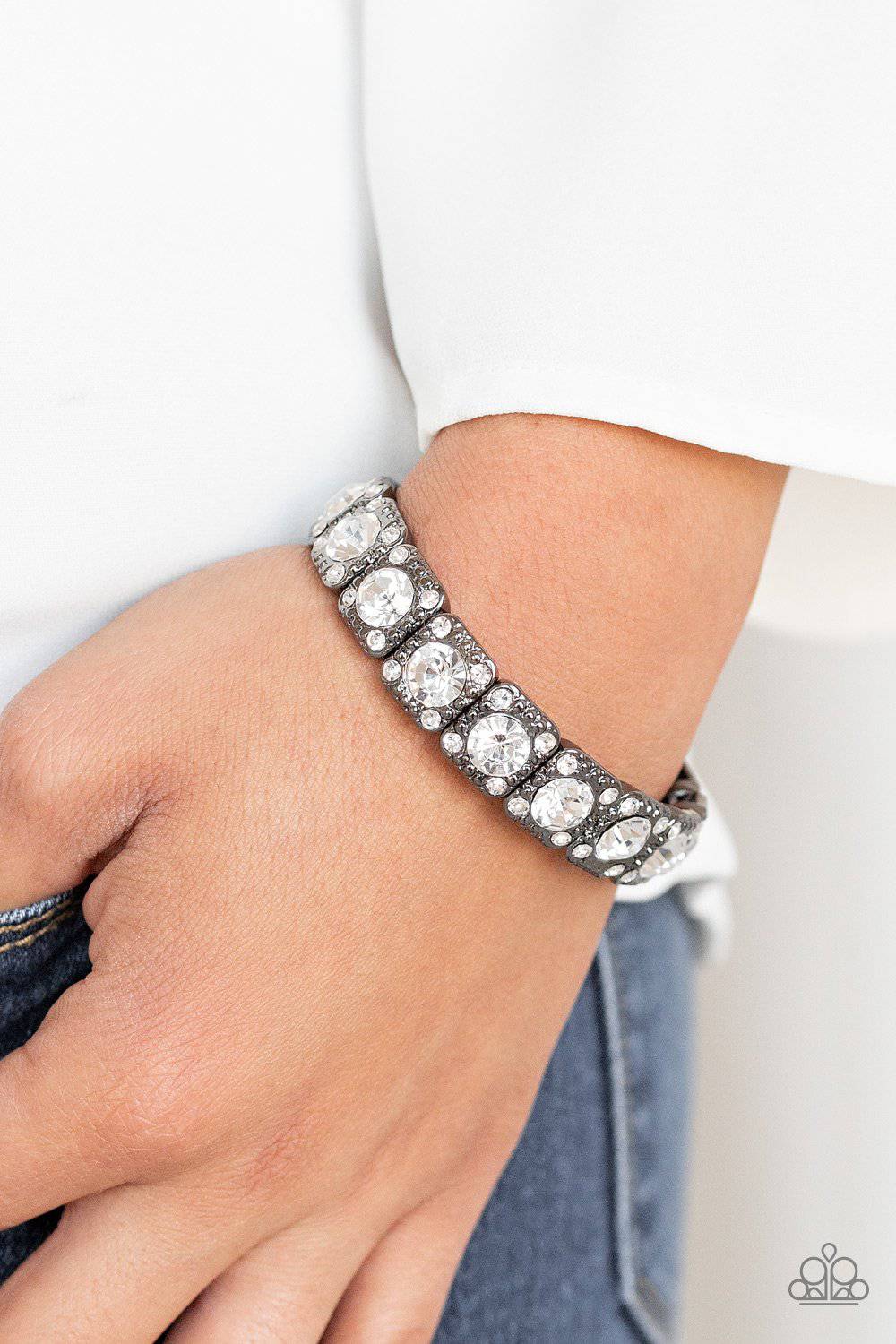 Blinged Out - Black Rhinestone Bracelet - Paparazzi Accessories - GlaMarous Titi Jewels