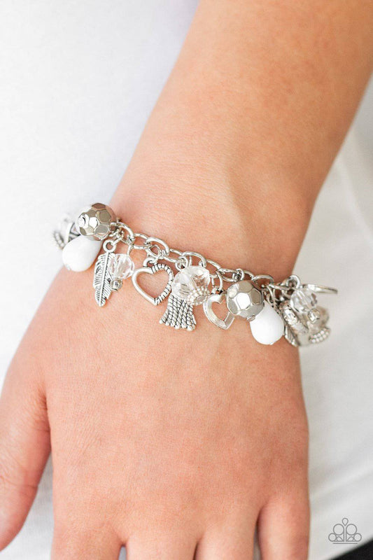 Charmingly Romantic White Bracelet - Paparazzi Accessories - GlaMarous Titi Jewels