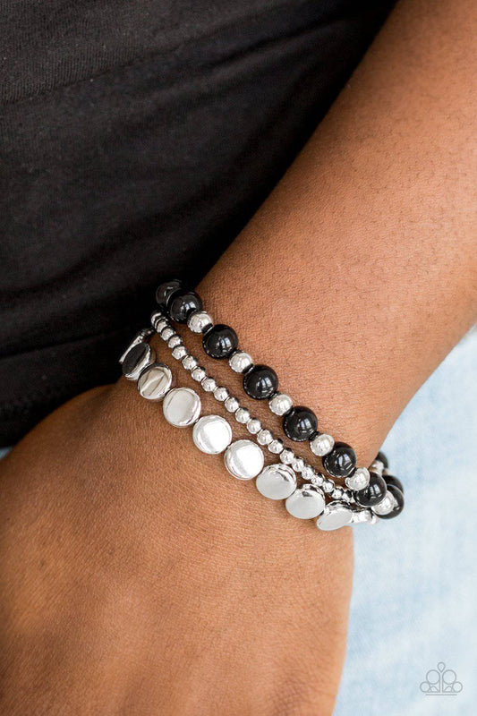 Girly Girl Glamour Black Bracelet - Paparazzi Accessories - GlaMarous Titi Jewels
