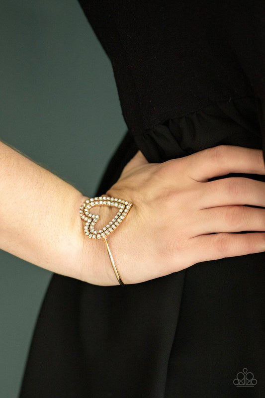 Heart Opener Gold Bracelet - Paparazzi Accessories - GlaMarous Titi Jewels