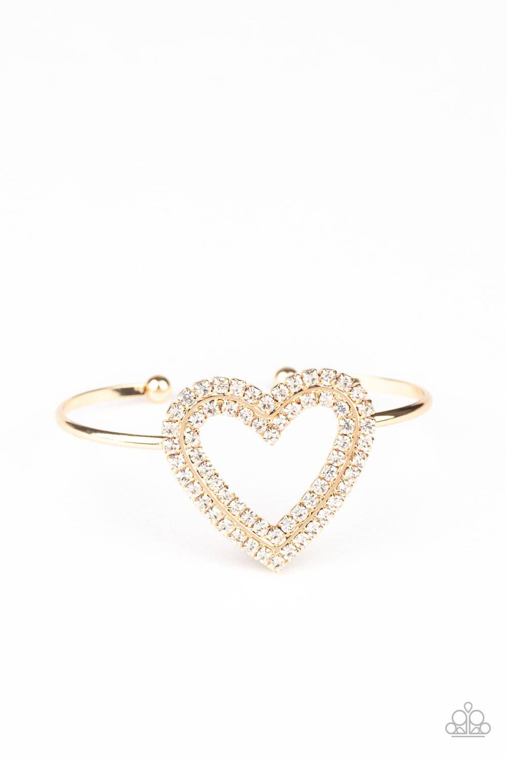 Heart Opener Gold Bracelet - Paparazzi Accessories - GlaMarous Titi Jewels