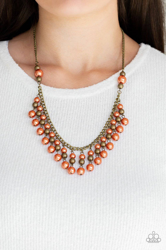 Location, Location, Location! Orange Necklace - Paparazzi Accessories - GlaMarous Titi Jewels