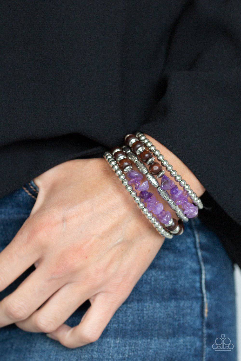 Soul Searchin Purple Bracelet - Paparazzi Accessories - GlaMarous Titi Jewels
