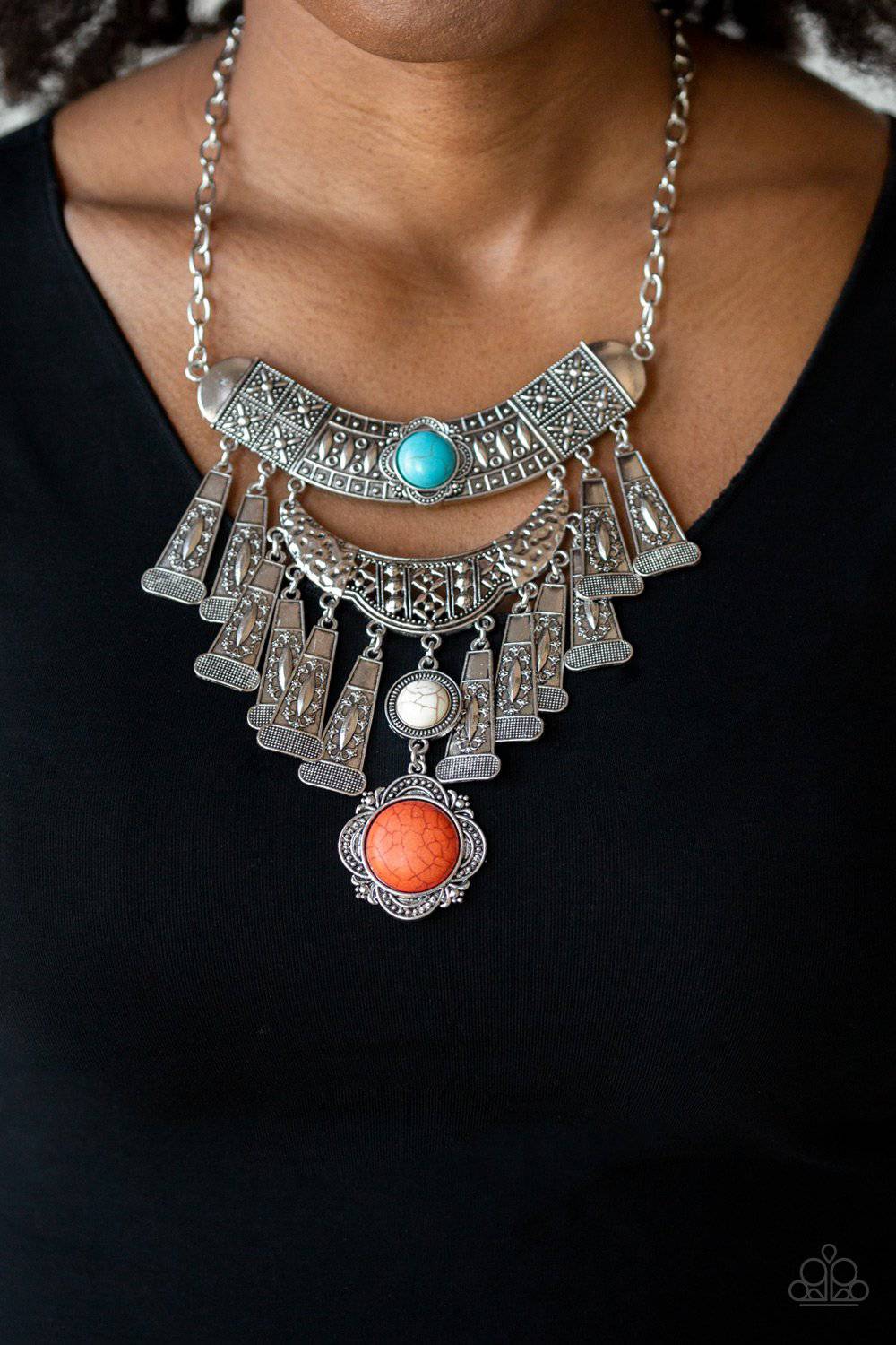 Sahara Royal Multi Necklace - Paparazzi Accessories - GlaMarous Titi Jewels