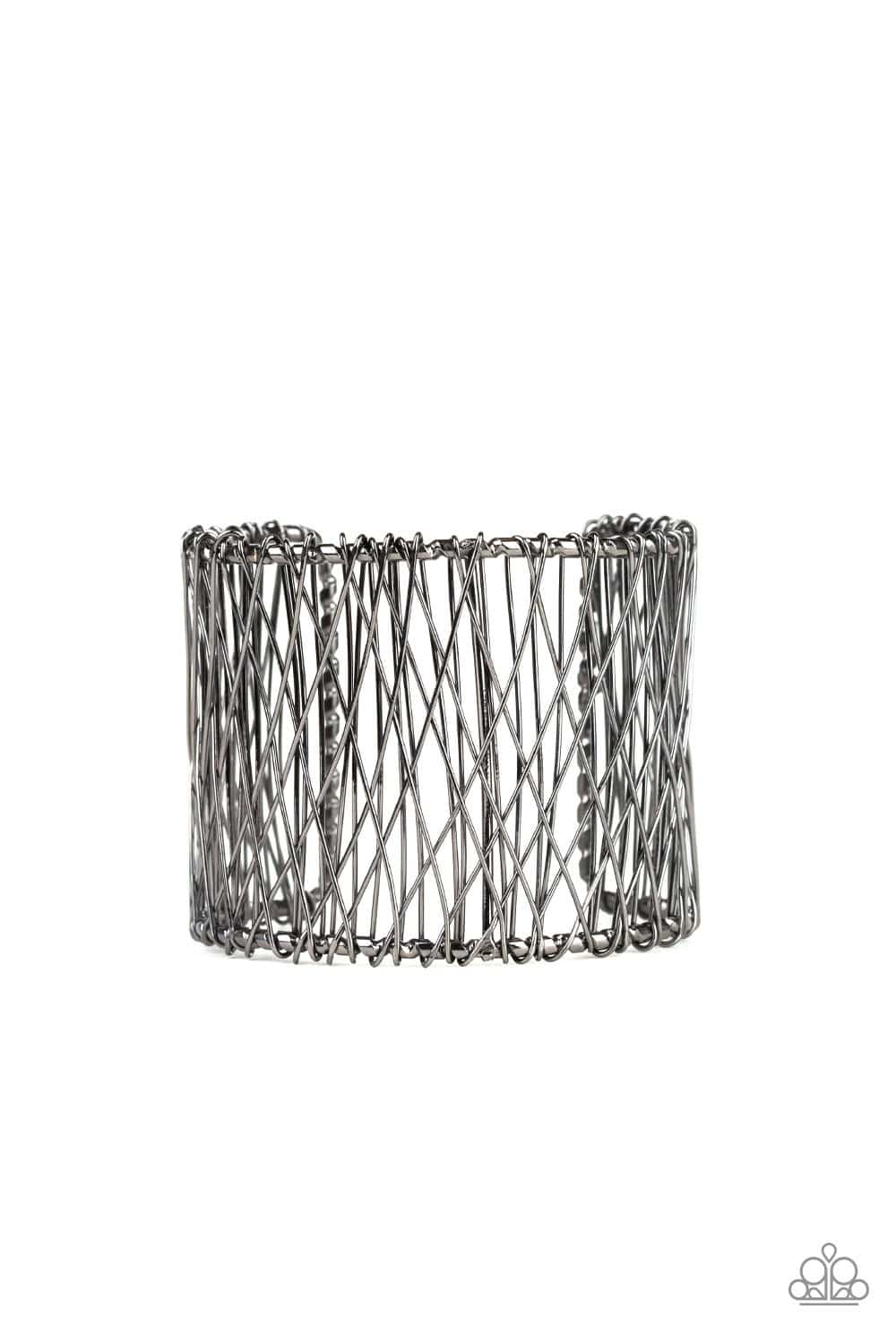 Work For WIRE Black Bracelet - Paparazzi Accessories - GlaMarous Titi Jewels