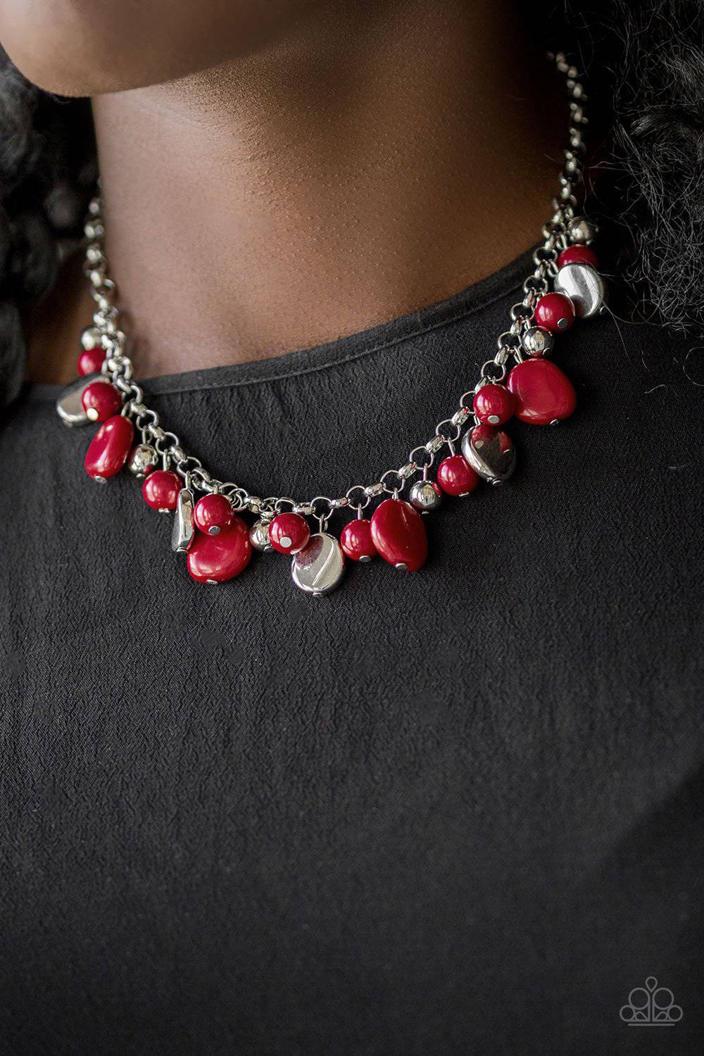 Flirtatiously Florida Red Necklace - Paparazzi Accessories - GlaMarous Titi Jewels