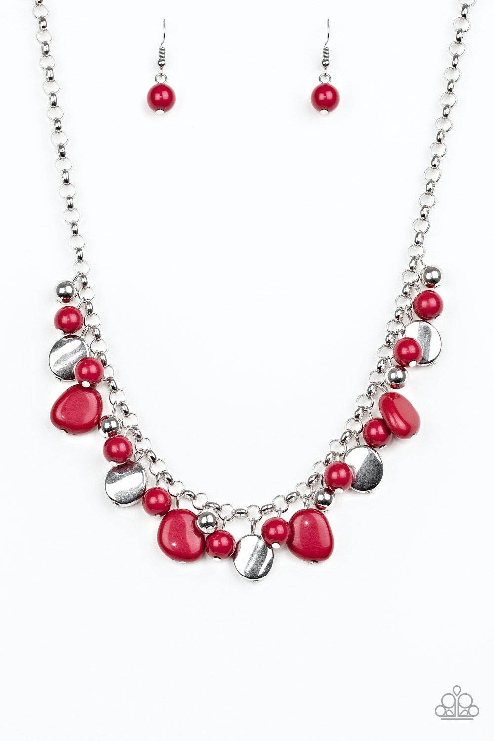 Flirtatiously Florida Red Necklace - Paparazzi Accessories - GlaMarous Titi Jewels