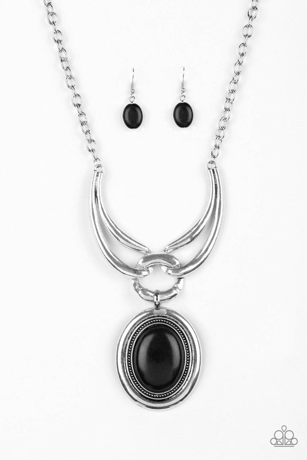 Divide and Ruler - Black Necklace - Paparazzi Accessories - GlaMarous Titi Jewels