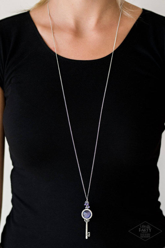 Unlock Every Door - Purple Cat's Eye Necklace - Paparazzi Accessories - GlaMarous Titi Jewels