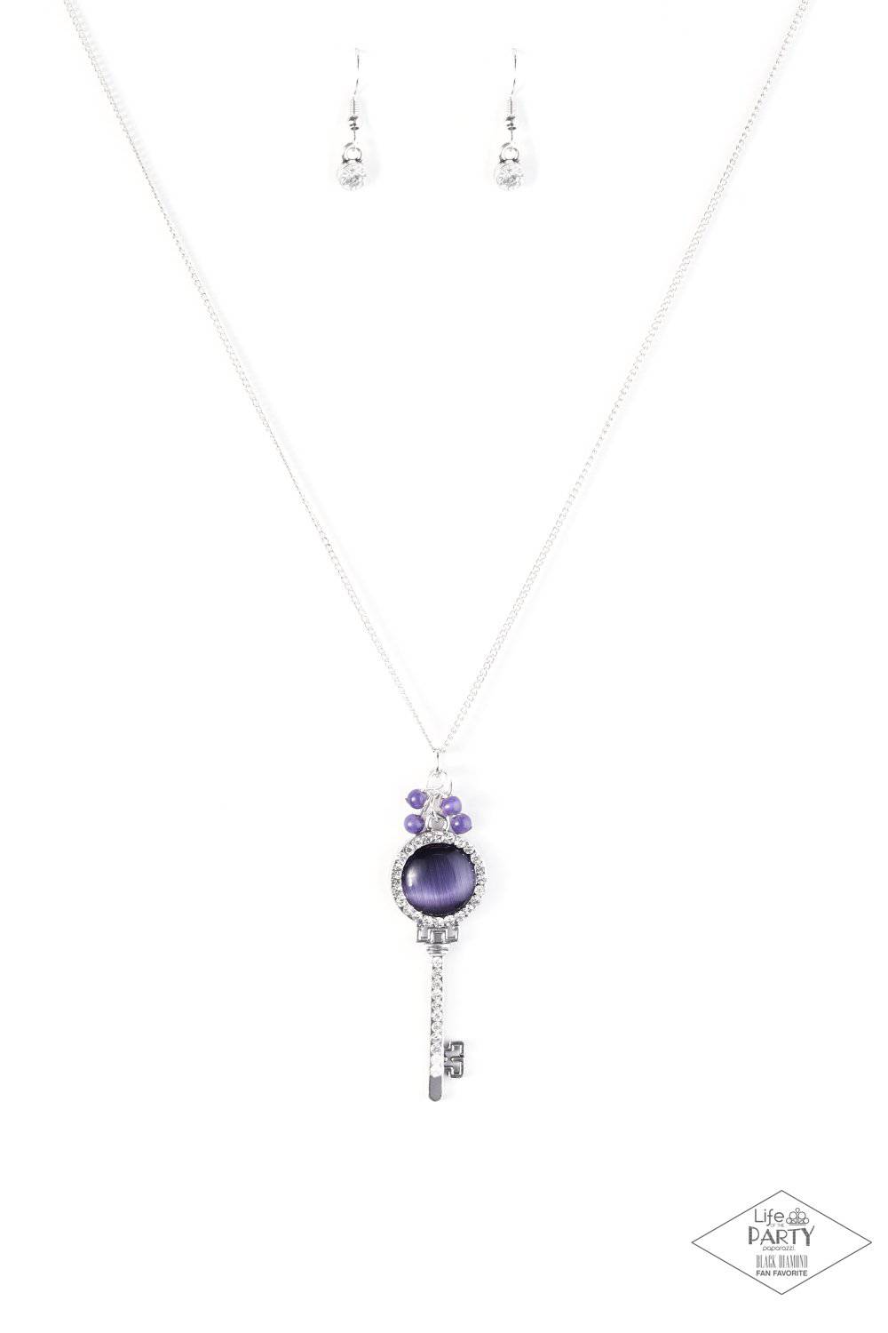 Unlock Every Door - Purple Cat's Eye Necklace - Paparazzi Accessories - GlaMarous Titi Jewels