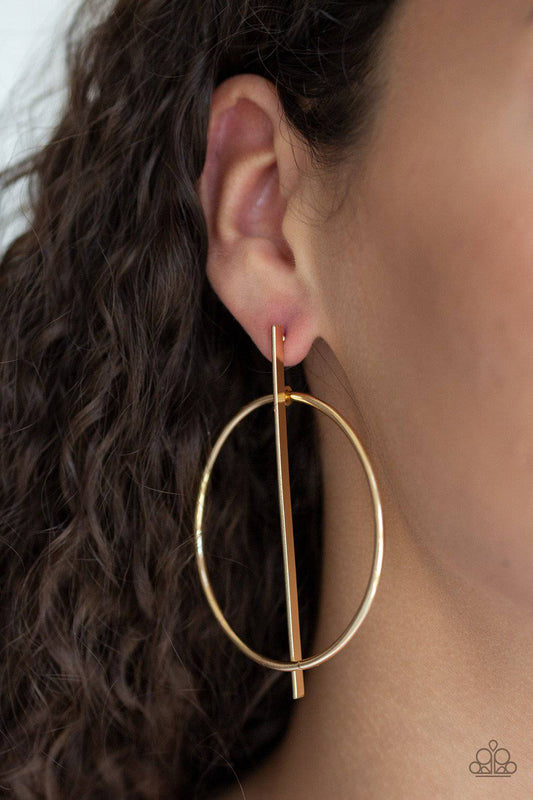 Vogue Visionary - Gold Earrings - Paparazzi Accessories - GlaMarous Titi Jewels