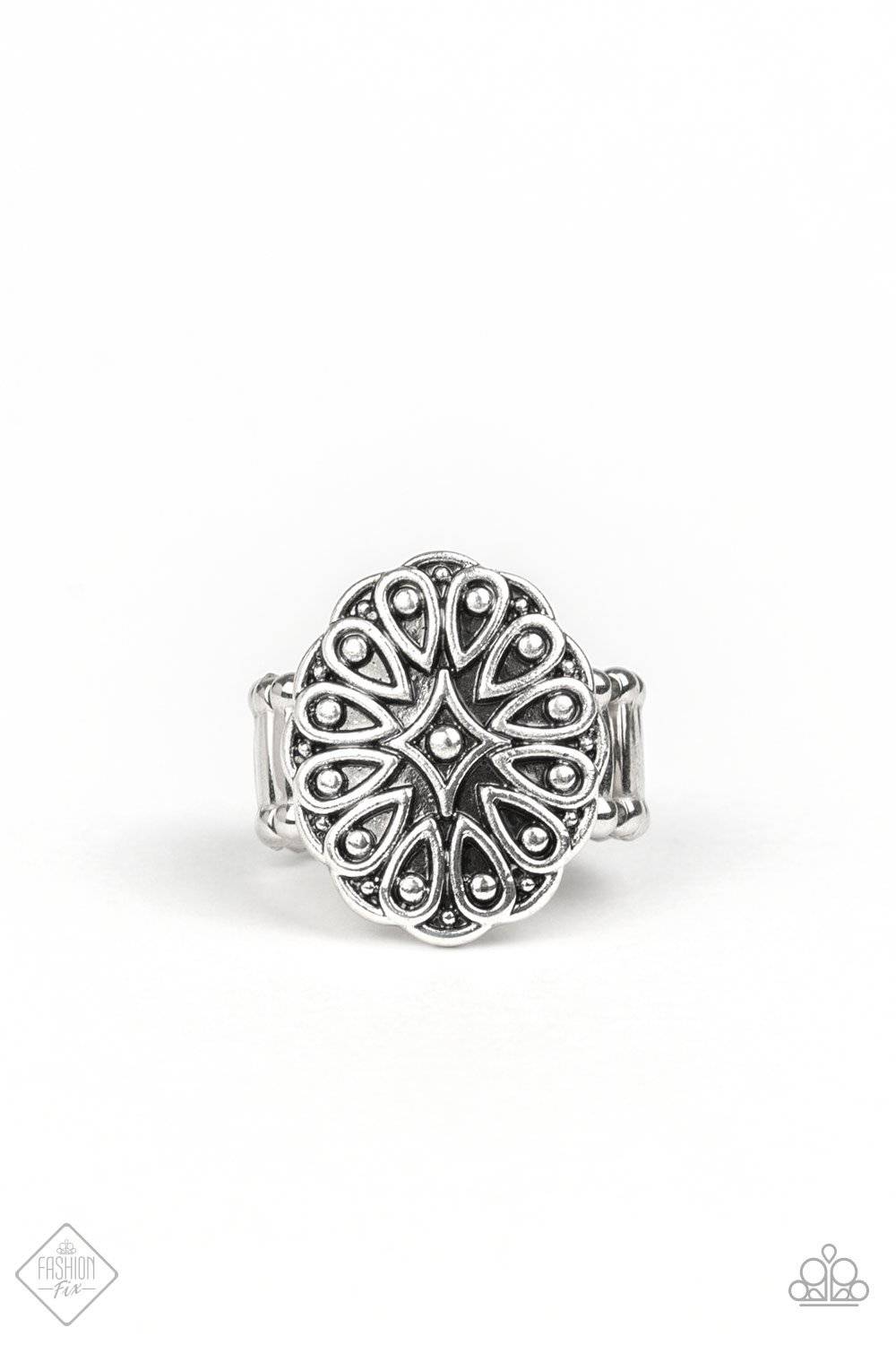 Modern Mandala Silver Ring - Paparazzi Accessories - GlaMarous Titi Jewels