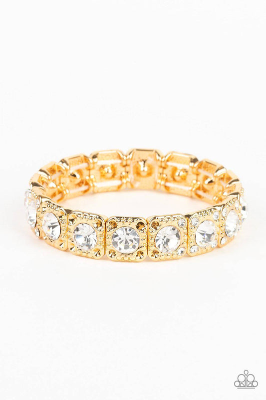 Blinged Out Gold Bracelet - Paparazzi Accessories - GlaMarous Titi Jewels