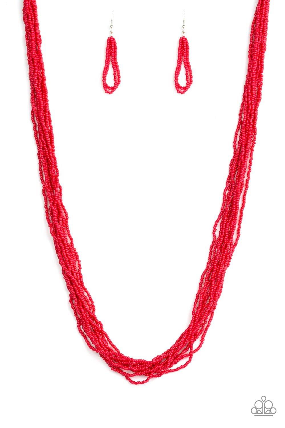 Congo Colada - Red Seed Bead Necklace - Paparazzi Accessories - GlaMarous Titi Jewels