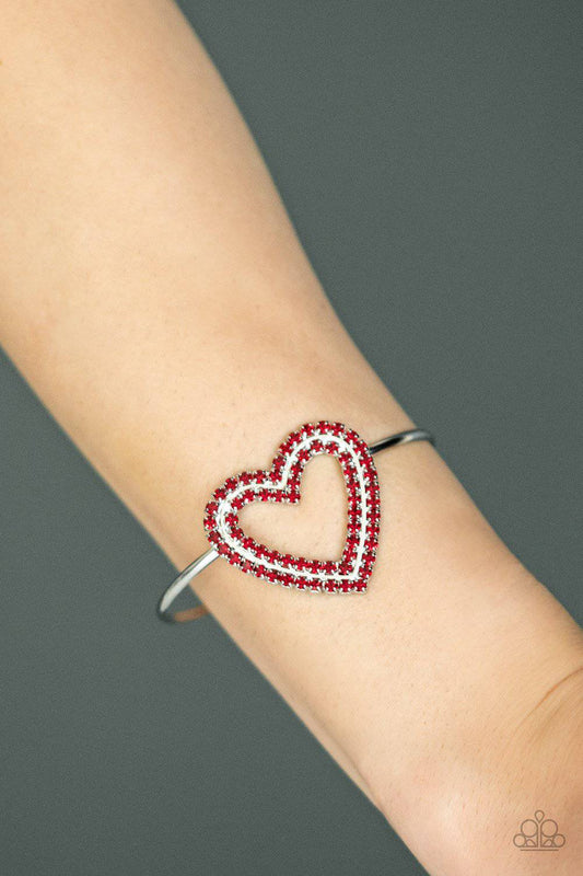 Heart Opener Red Bracelet - Paparazzi Accessories - GlaMarous Titi Jewels