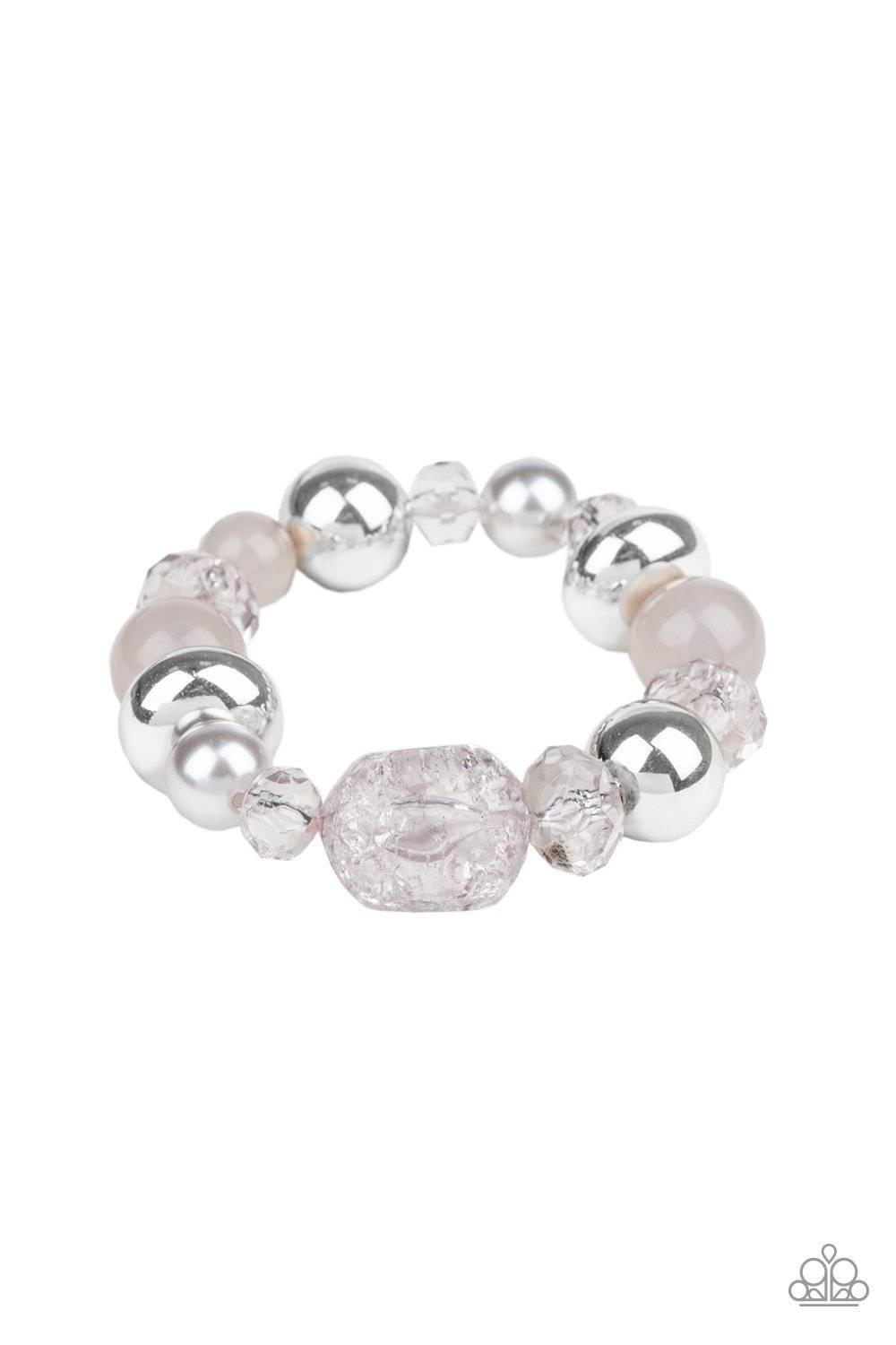 Ice Ice-Breaker Silver Bracelet - Paparazzi Accessories - GlaMarous Titi Jewels