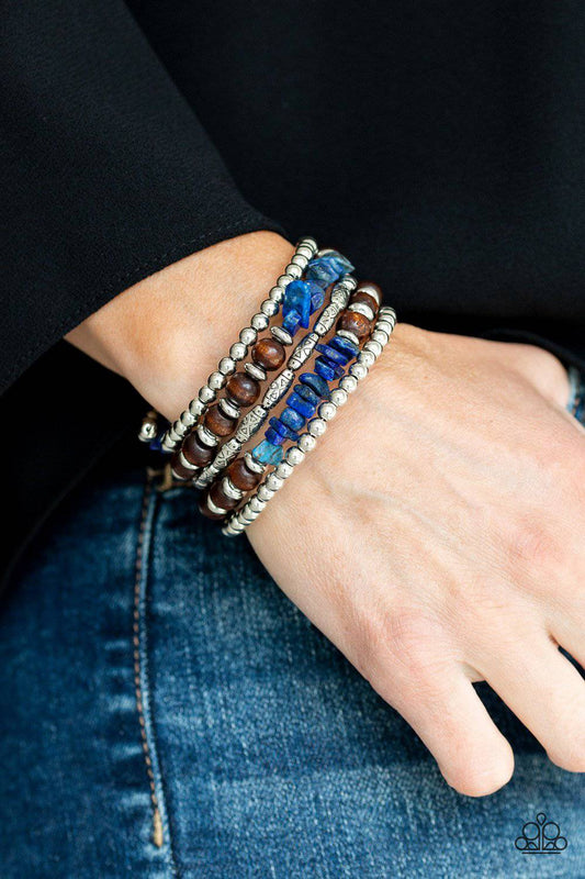 Soul Searchin Blue Bracelet - Paparazzi Accessories - GlaMarous Titi Jewels