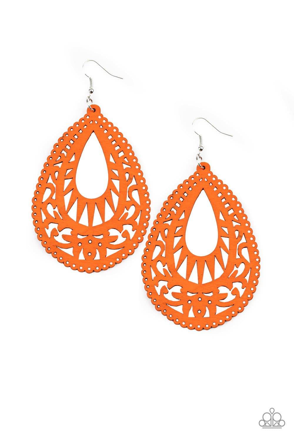 Zesty Zen Orange Earrings - Paparazzi Accessories - GlaMarous Titi Jewels