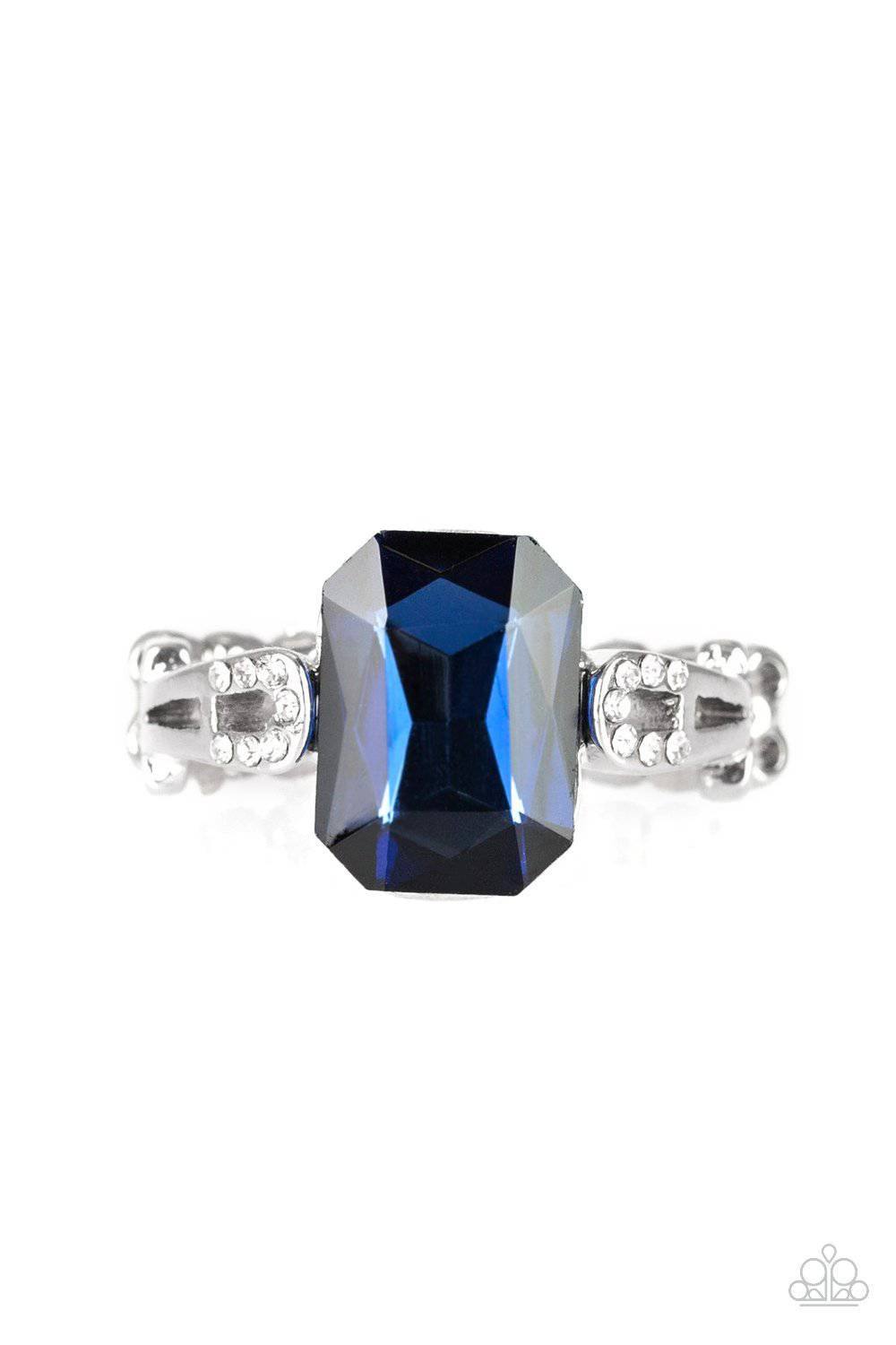 Feast Your Eyes Blue Ring - Paparazzi Accessories - GlaMarous Titi Jewels