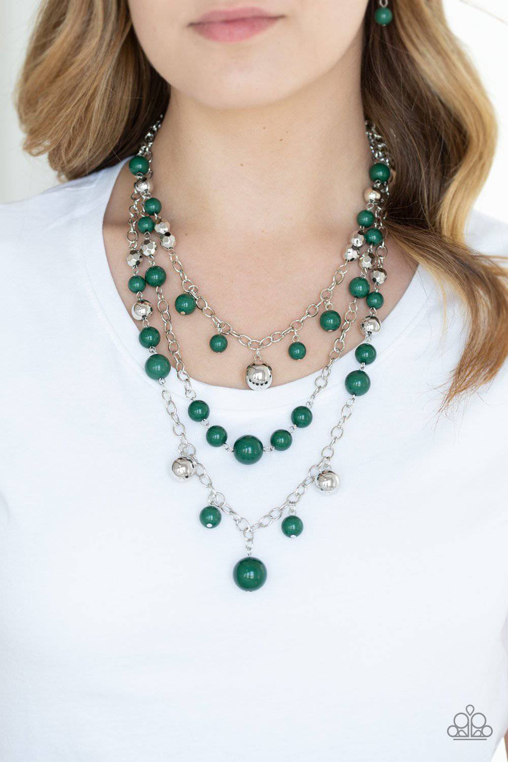 The Partygoer Green Necklace - Paparazzi Accessories - GlaMarous Titi Jewels