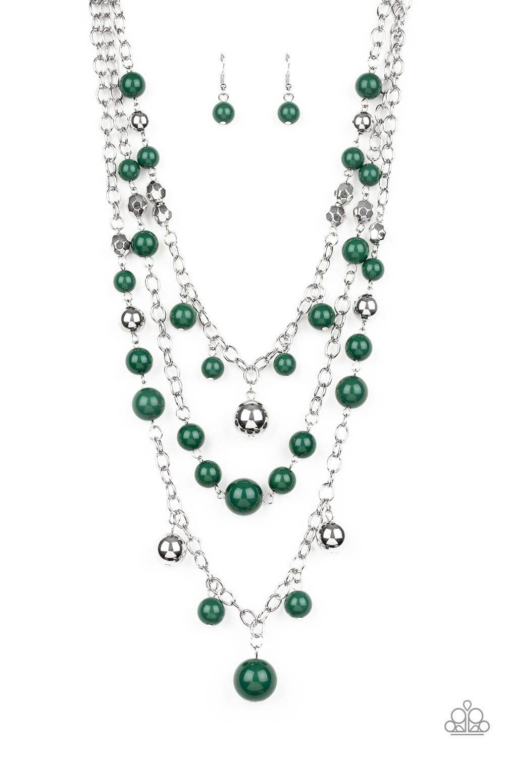 The Partygoer Green Necklace - Paparazzi Accessories - GlaMarous Titi Jewels