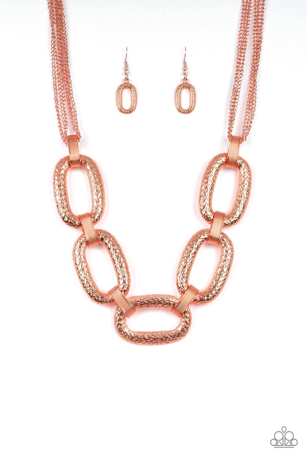 Take Charge - Copper Necklace - Paparazzi Accessories - GlaMarous Titi Jewels