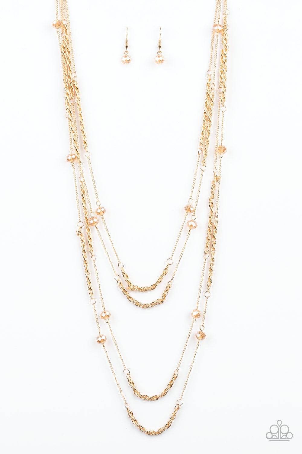 Open For Opulence Gold Necklace - Paparazzi Accessories - GlaMarous Titi Jewels