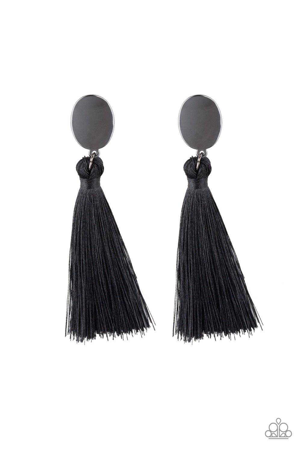 Va Va PLUME Black Earrings - GlaMarous Titi Jewels