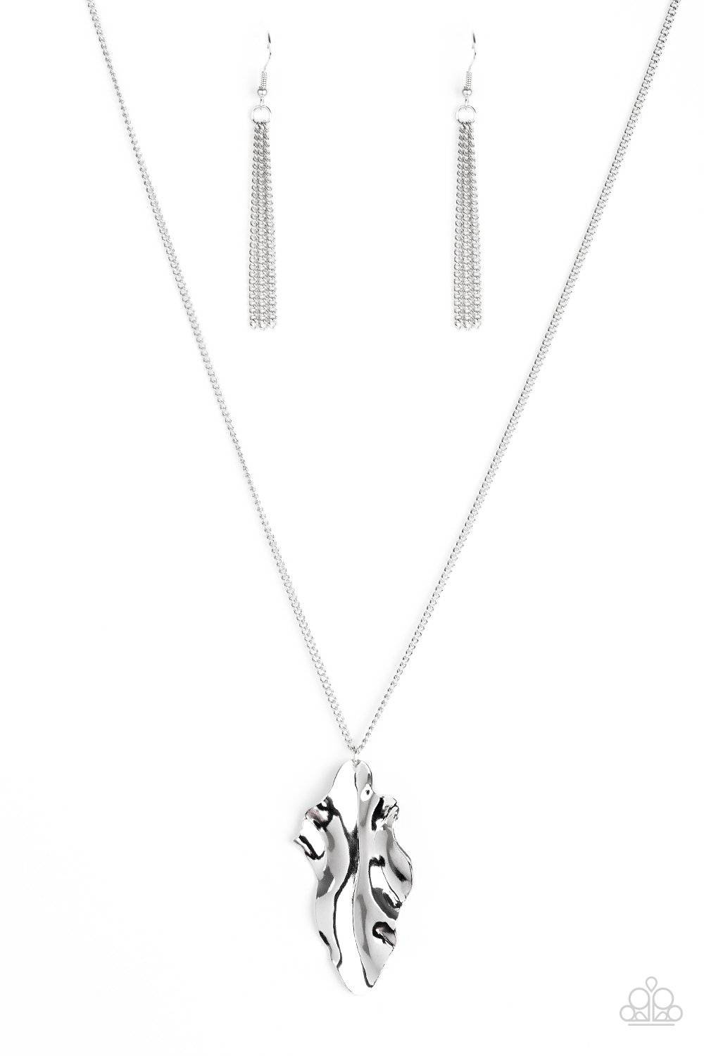 Fiercely Fall Silver Necklace - Paparazzi Accessories - GlaMarous Titi Jewels