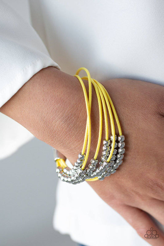 Mega Magnetic Yellow Bracelet - Paparazzi Accessories - GlaMarous Titi Jewels