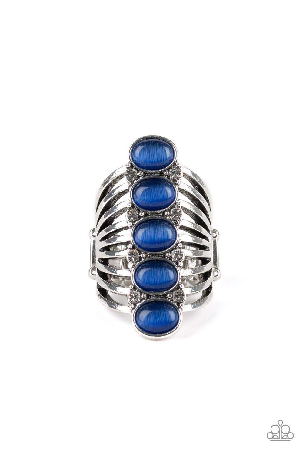 BLING Your Heart Out - Blue Cat's Eye Ring - Paparazzi Accessories - GlaMarous Titi Jewels