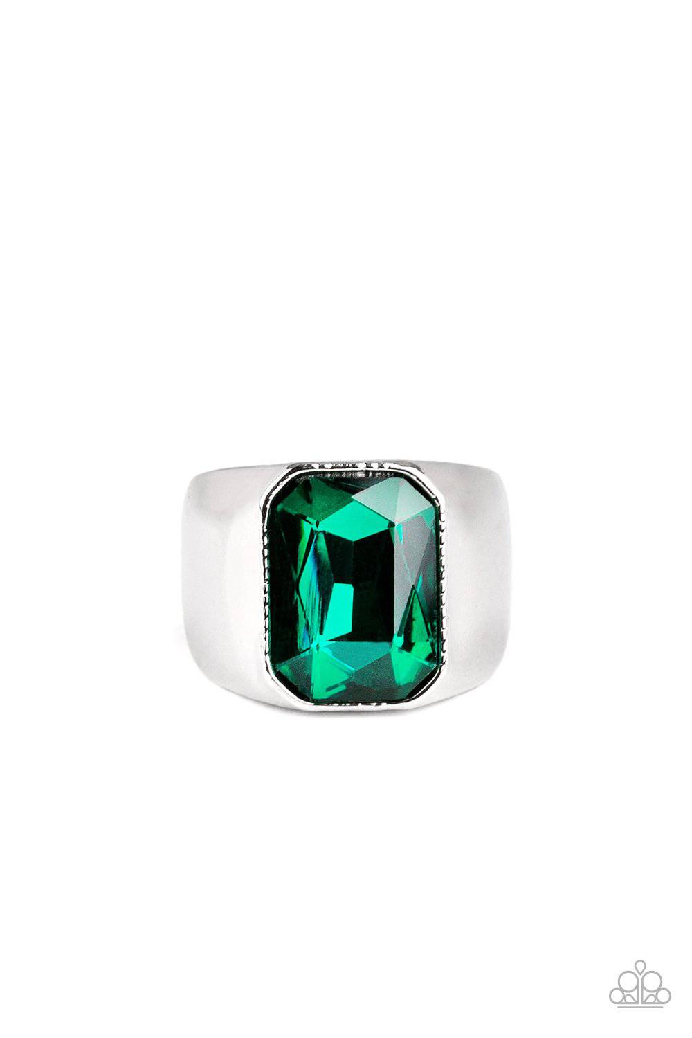 Scholar - Green Men's Ring - Paparazzi Accessories - GlaMarous Titi Jewels