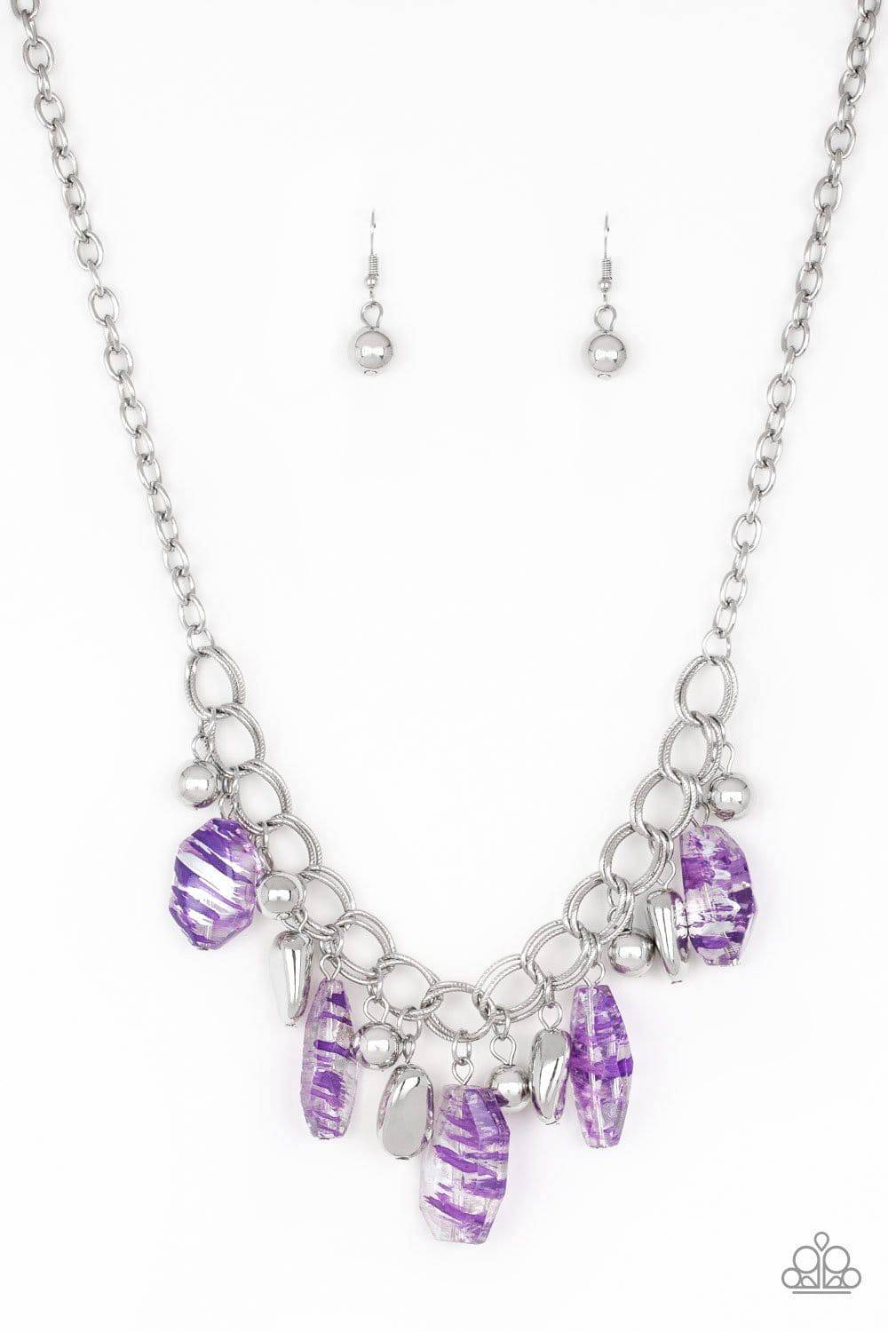 Chroma Drama Purple Necklace - Paparazzi Accessories - GlaMarous Titi Jewels