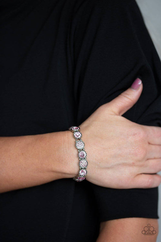 Take A Moment To Reflect Pink Bracelet - Paparazzi Accessories - GlaMarous Titi Jewels