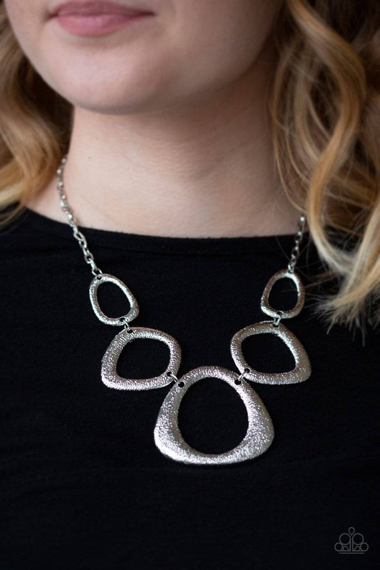 Backstreet Bandit Silver Necklace - Paparazzi Accessories - GlaMarous Titi Jewels