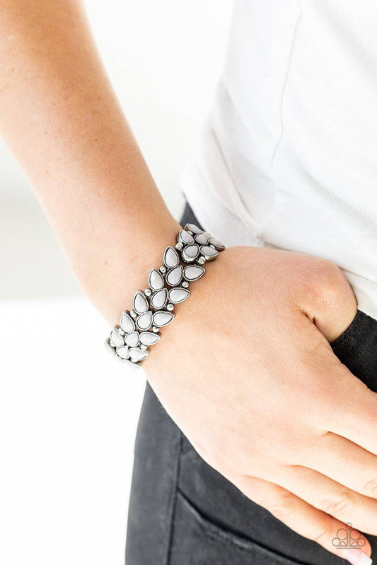 Paparazzi Vintage Venture Silver Stretchy Bracelet - GlaMarous Titi Jewels