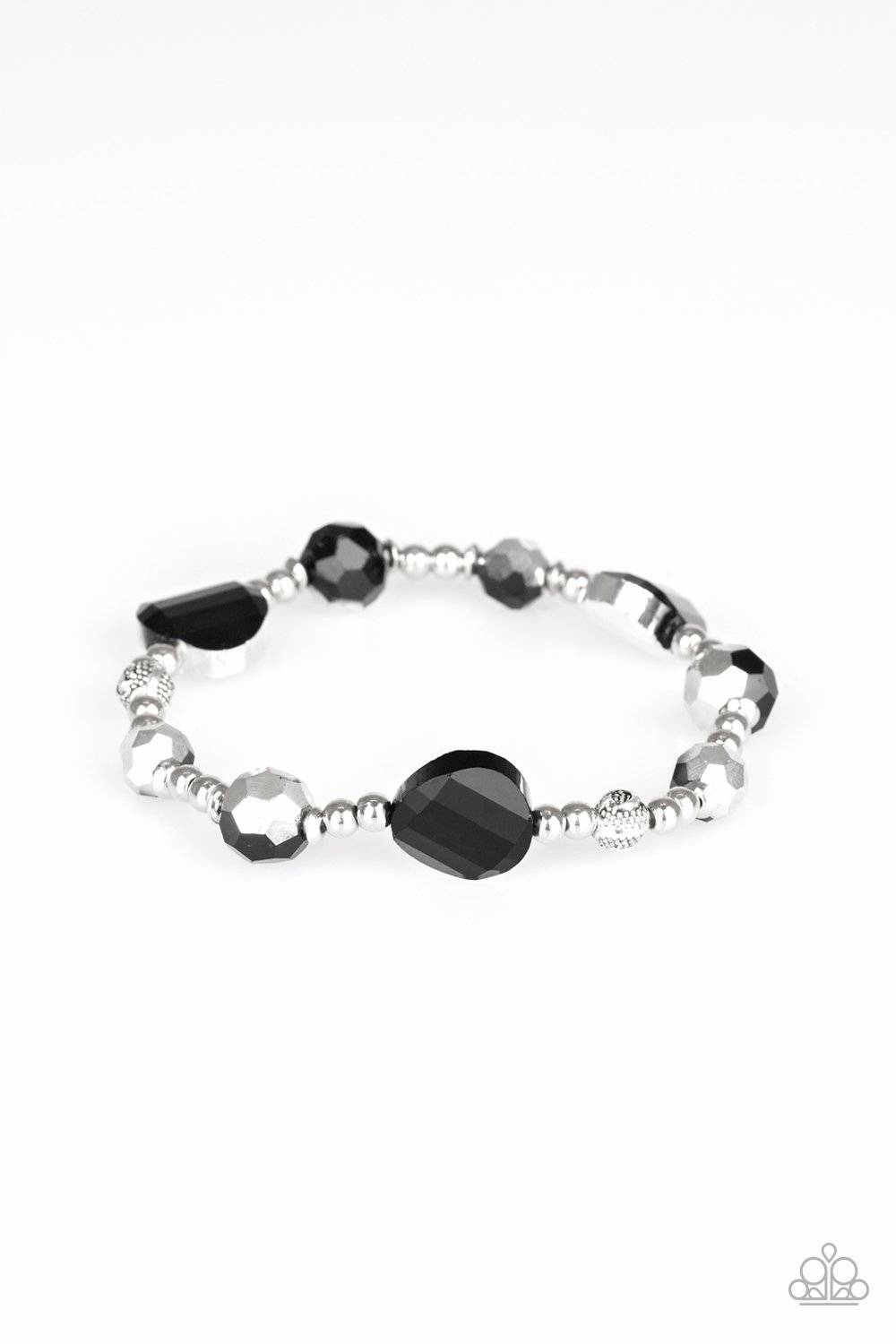 Paparazzi Starry-Eyed Elegance Black Stretchy Bracelet - GlaMarous Titi Jewels