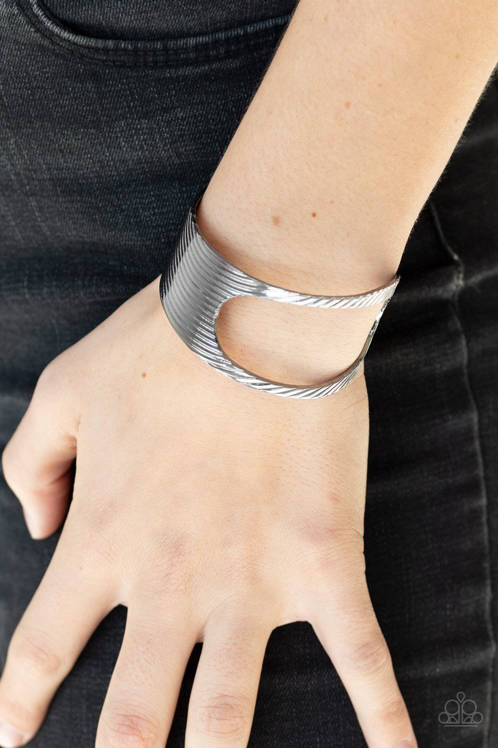 What GLEAMS Are Made Of - Black Cuff Bracelet - Paparazzi Accessories - GlaMarous Titi Jewels