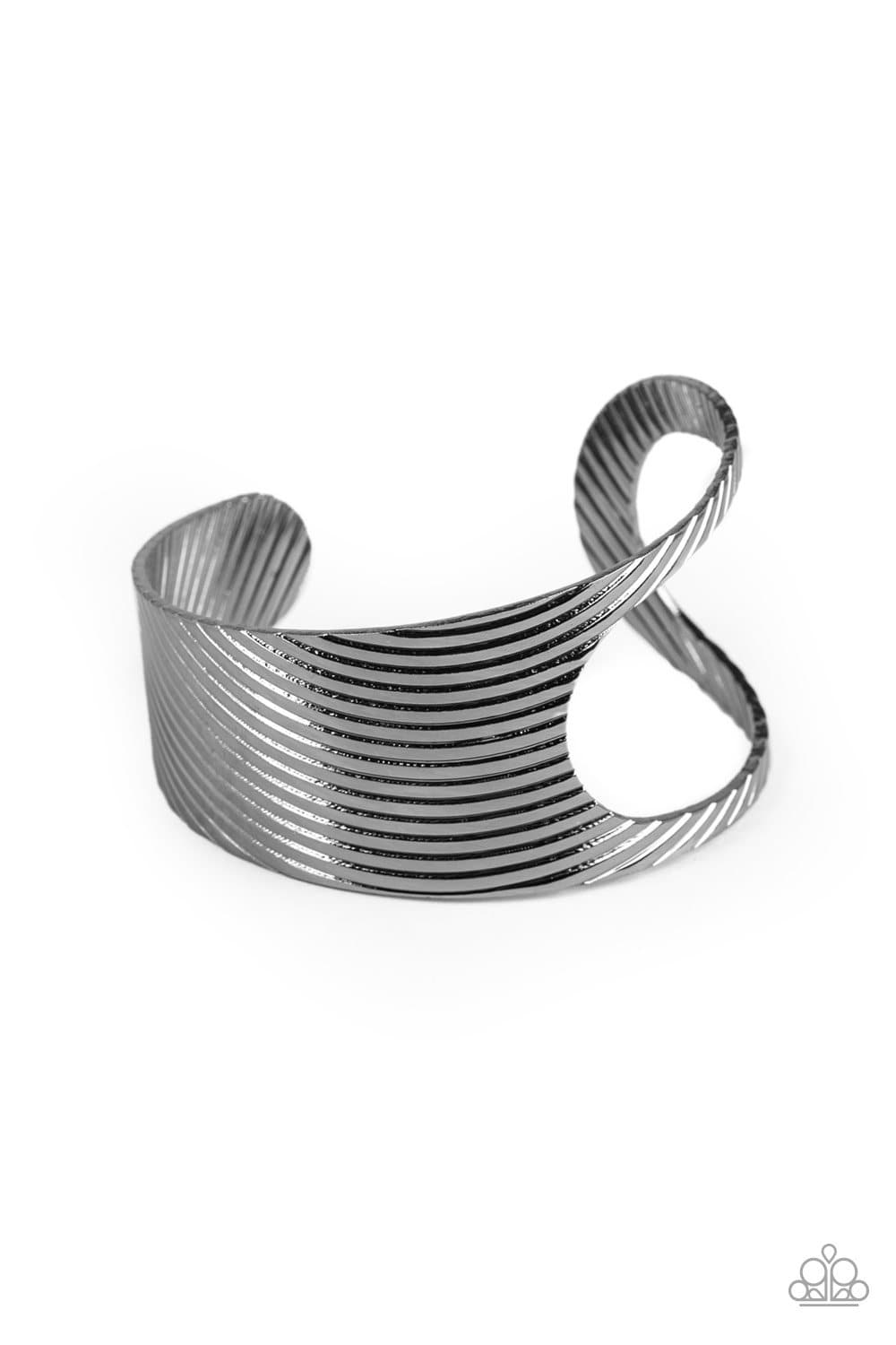 What GLEAMS Are Made Of - Black Cuff Bracelet - Paparazzi Accessories - GlaMarous Titi Jewels